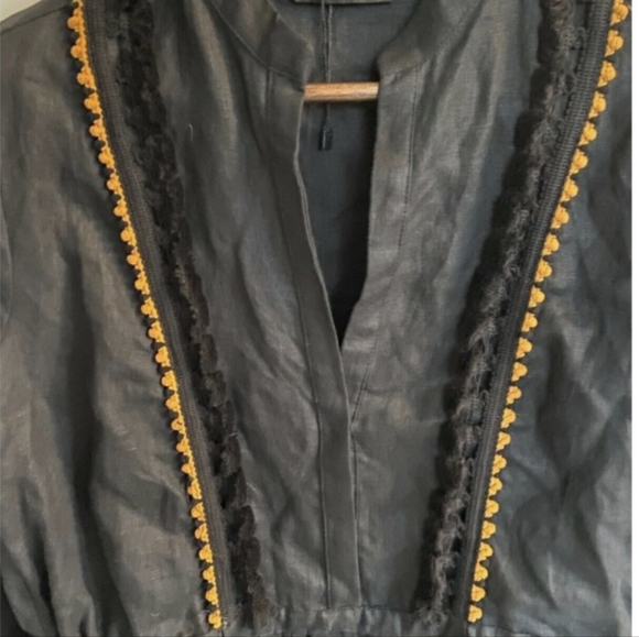 Zara Woman Linen Tunic with Pompom Trims Size S - Picture 7 of 7